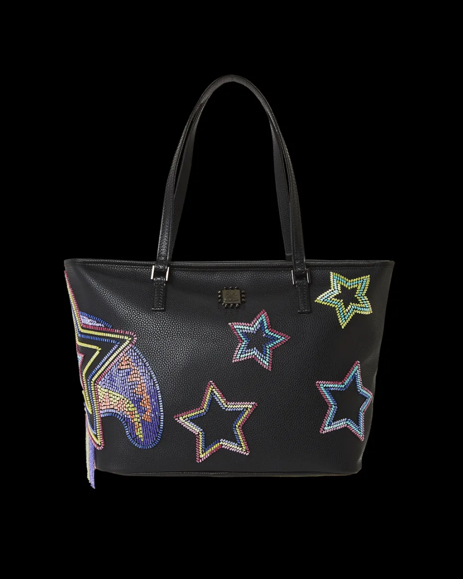 STAR RACER A.I.7 SANDFLOWER COLLAB BEADED TOTE