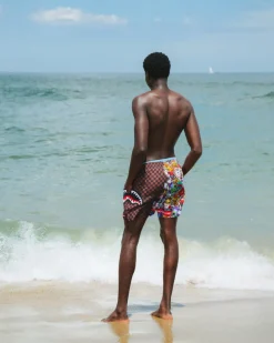 STICKER CREW SWIM SHORTS