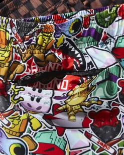 STICKER CREW SWIM SHORTS