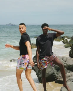 STICKER CREW SWIM SHORTS