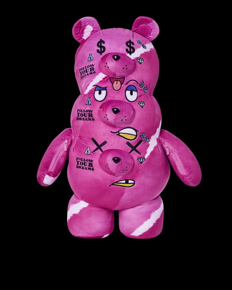 THE 3 HEADED BEAR PLUSH TEDDYBEAR BACKPACK