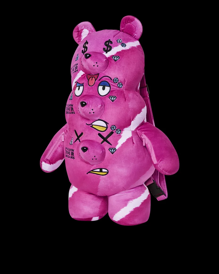 THE 3 HEADED BEAR PLUSH TEDDYBEAR BACKPACK