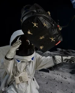 THE LOST IN SPACE BACKPACK (10 3D GOLD METAL ASTRONAUTS)
