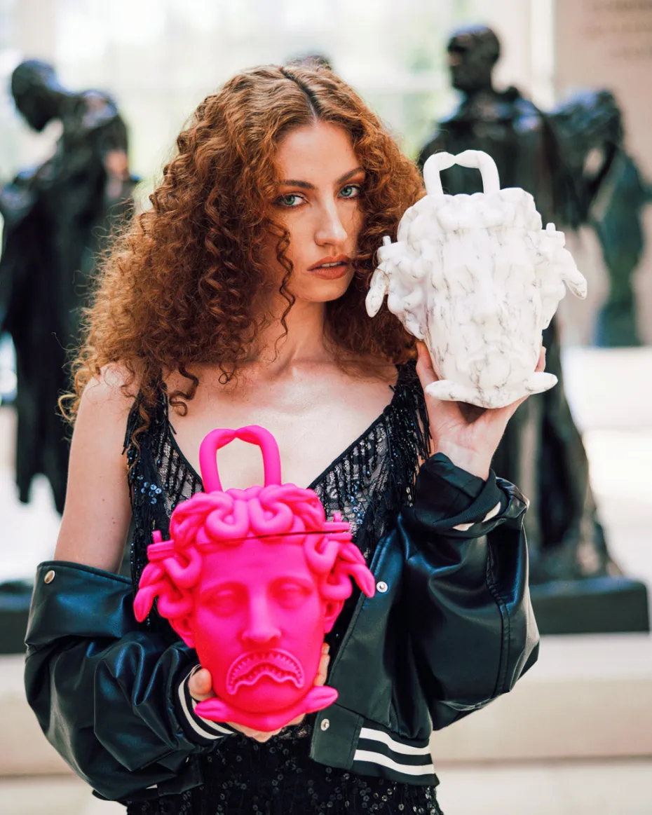 THE MET CANOVA MEDUSA HANDBAG (PINK)