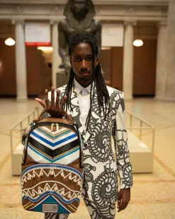 THE MET KUBA KINGDOM HEADDRESS BACKPACK