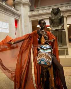 THE MET KUBA KINGDOM HEADDRESS BACKPACK