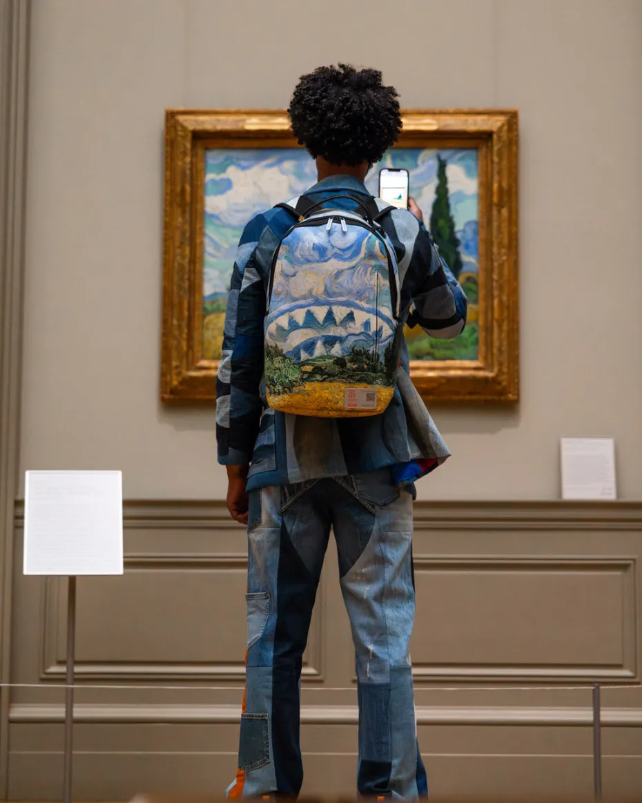 THE MET VAN GOGH WHEAT FIELD WITH CYPRESSES BACKPACK