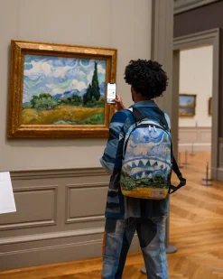 THE MET VAN GOGH WHEAT FIELD WITH CYPRESSES BACKPACK