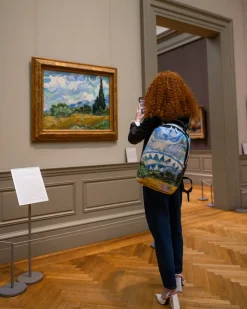 THE MET VAN GOGH WHEAT FIELD WITH CYPRESSES BACKPACK