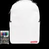 THE SPRAYGROUND DIY WHITE BACKPACK (VEGAN LEATHER & INNER MONEY LINING) & MARKERS INCLUDED