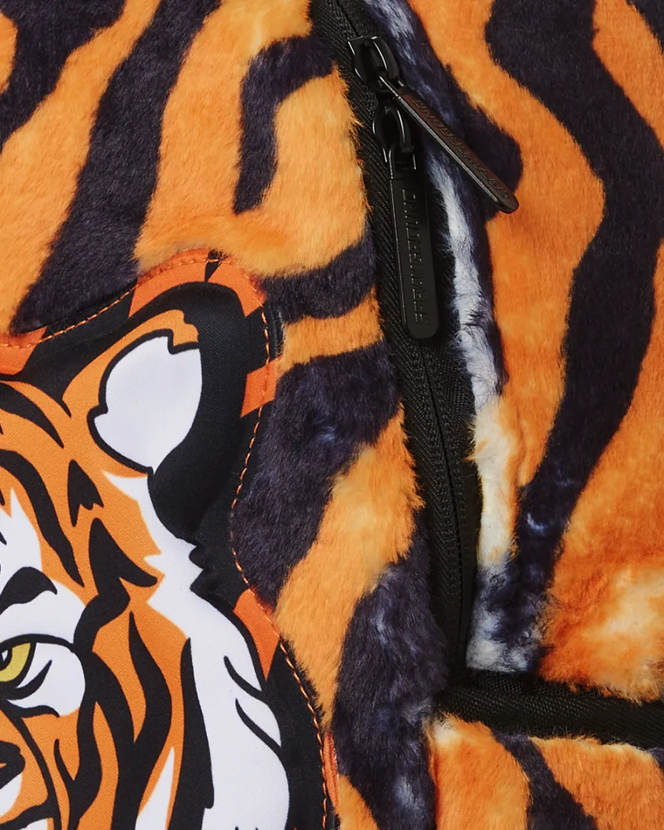 TIGER COZY VELOUR FUR BACKPACK