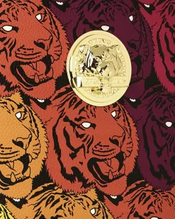 TIGER ROAR GOLD PLATED BACKPACK