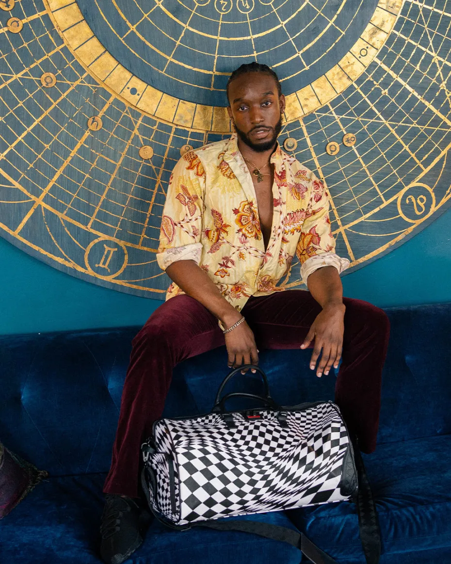 TRIPPY CHECK DUFFLE
