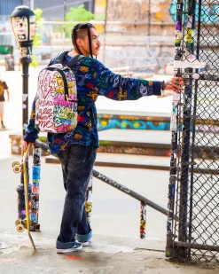 TRI-SPLIT GRAFFITI BACKPACK (DLXV)